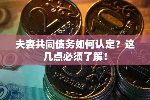 济南夫妻共同债务如何认定？这几点必须了解！