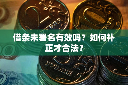 济南借条未署名有效吗？如何补正才合法？