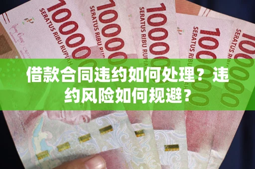 济南借款合同违约如何处理？违约风险如何规避？