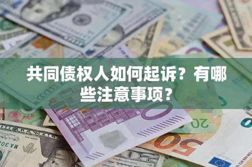 济南共同债权人如何起诉？有哪些注意事项？